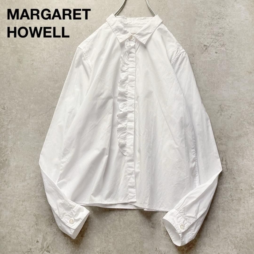 MARGARET HOWELL（マーガレットハウエル）ホワイトフリルシャツ MARGARET HOWELL（マーガレットハウエル）ホワイトフリルシャツ 【公式