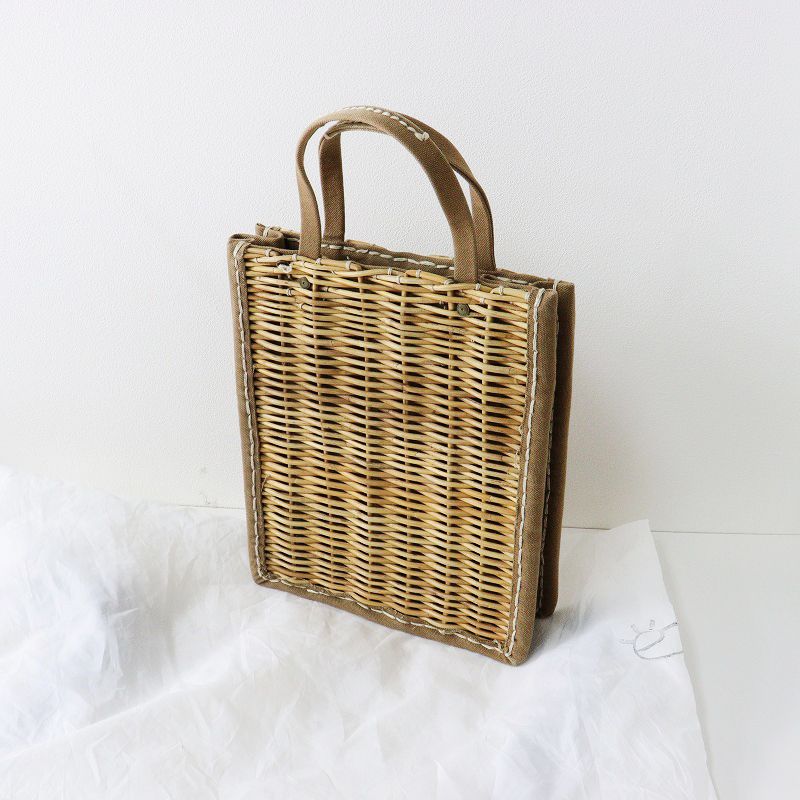 エバゴス かごバッグ バスケット トートバッグ ベージュ系