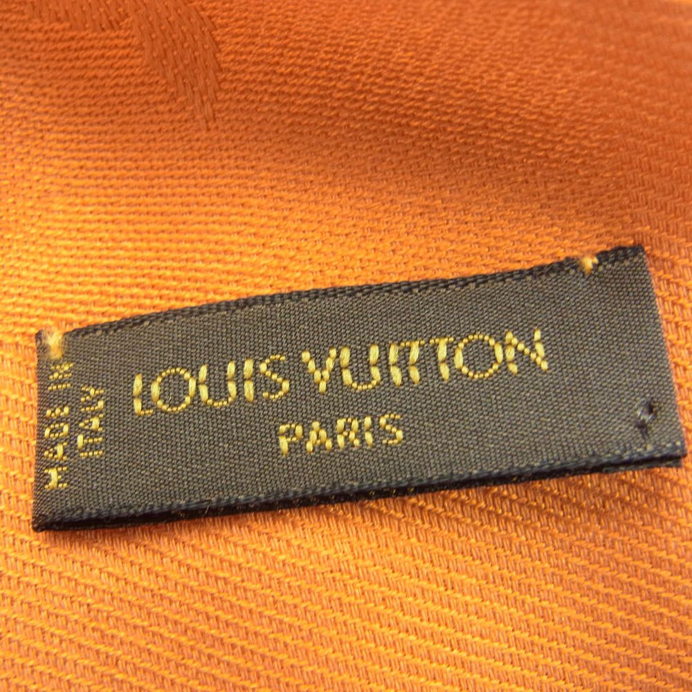 LOUIS VUITTON ルイヴィトン スカーフ オレンジ系 LV ロゴ