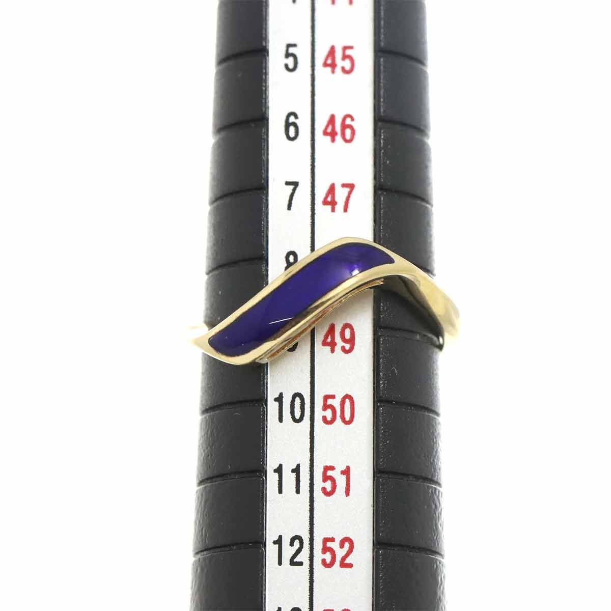 ミキモト MIKIMOTO 9号 リング エナメル K18 YG イエローゴールド 750  