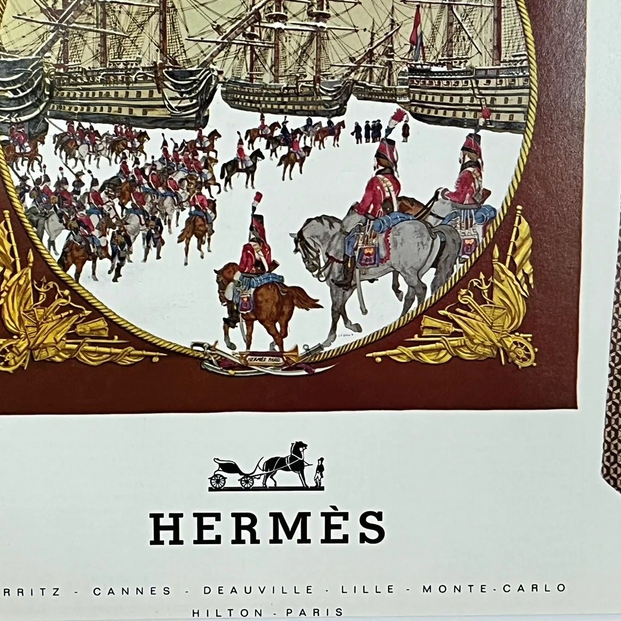 1968 広告＞ HERMES エルメス カレ ネクタイ ポスター