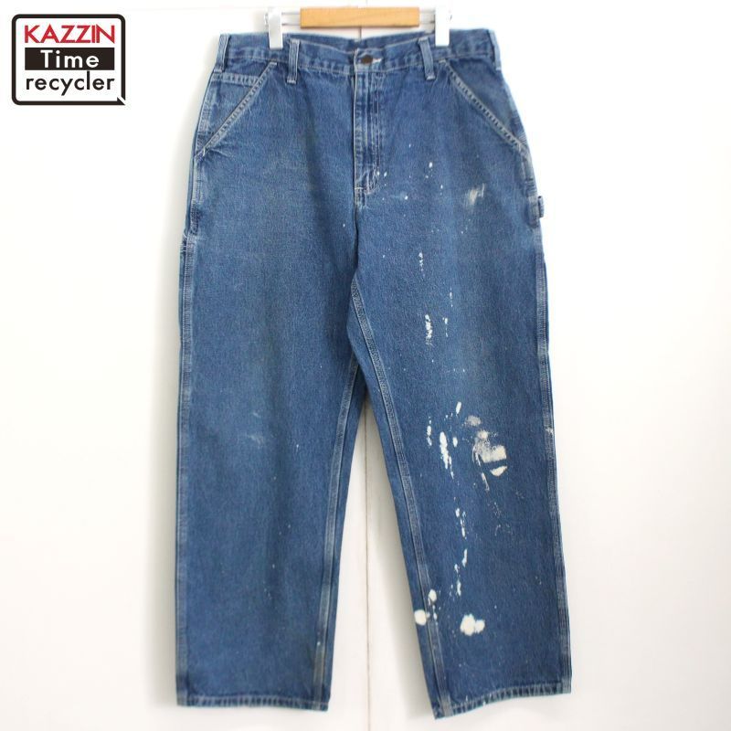 00s Carhartt ブリーチ デニム ペインターパンツ メンズ Lサイズ相当