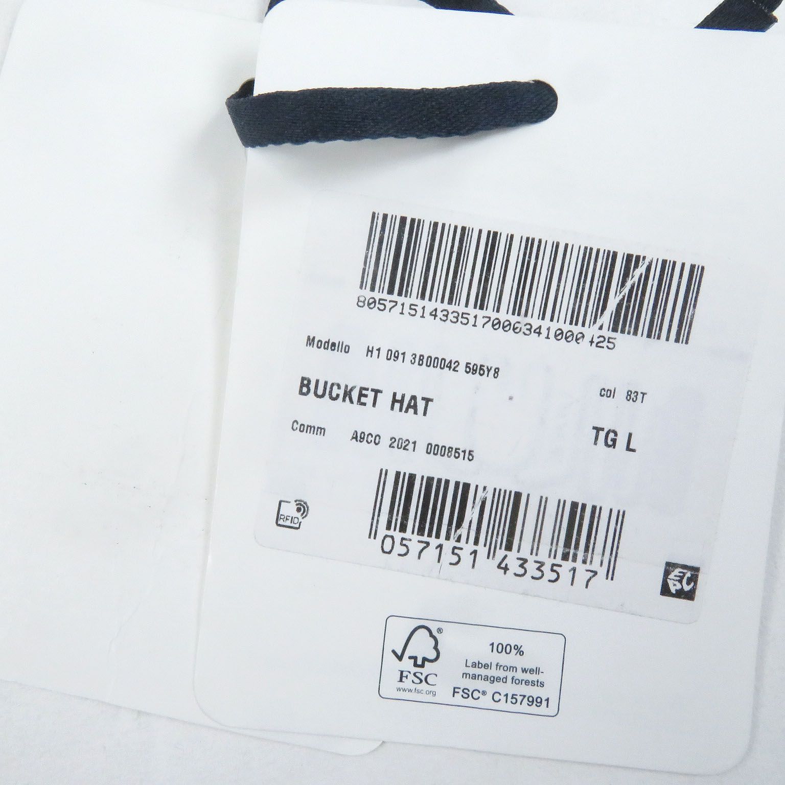  MONCLER モンクレール BUCKET HAT ロゴ総柄 リバーシブル バケットハット グリーン ブラック L イタリア製 メンズ その他 ハット