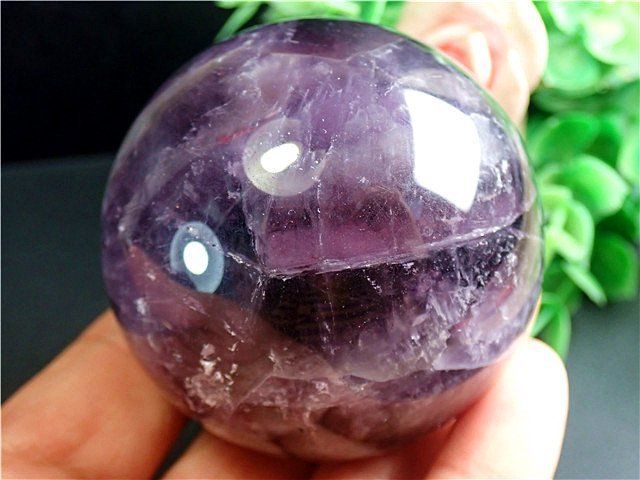 天然～愛の守護石～夢幻紫水晶アメジスト丸玉B76G1/92G09 - メルカリ
