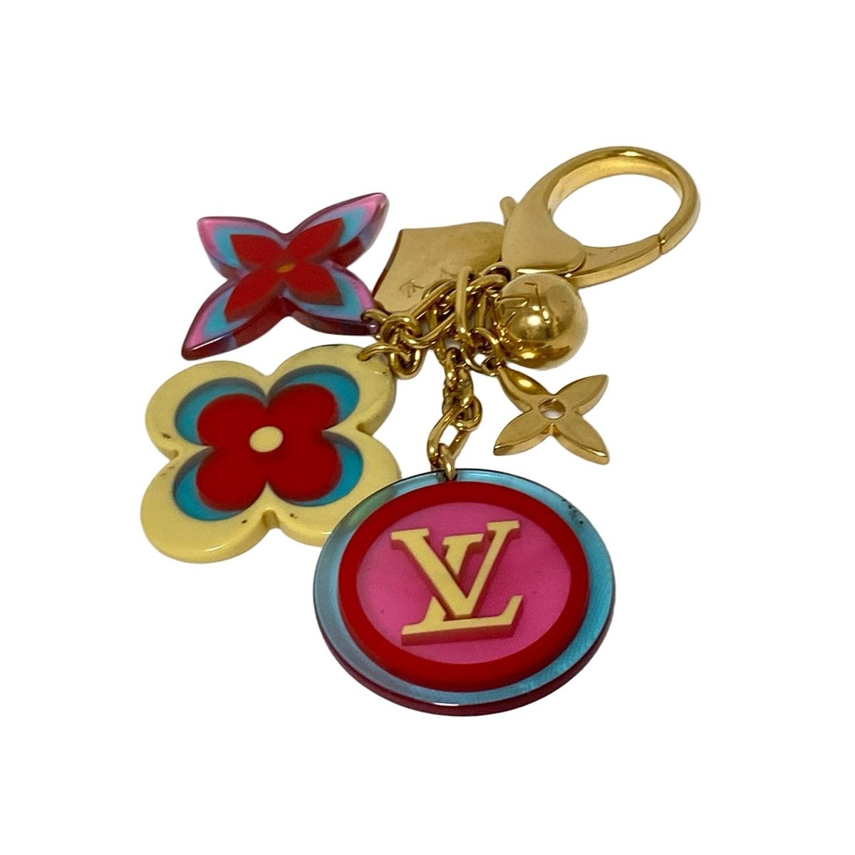 LOUIS VUITTON ルイヴィトン キーホルダー チャーム ビジューサックキャンディ M65726 ゴールド×ピンク