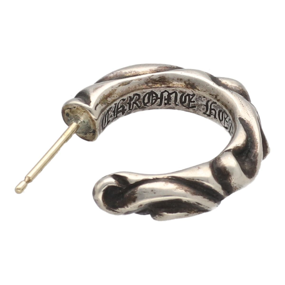 中古】 CHROME HEARTS クロムハーツ スクロールフープ ピアス SV925 