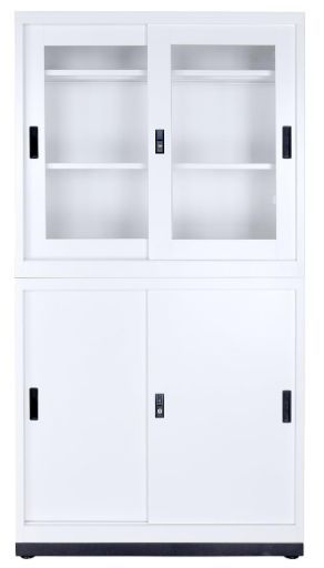 引き違い書庫 上ガラス W880*D400*H1810mm 品 CBNT-1086