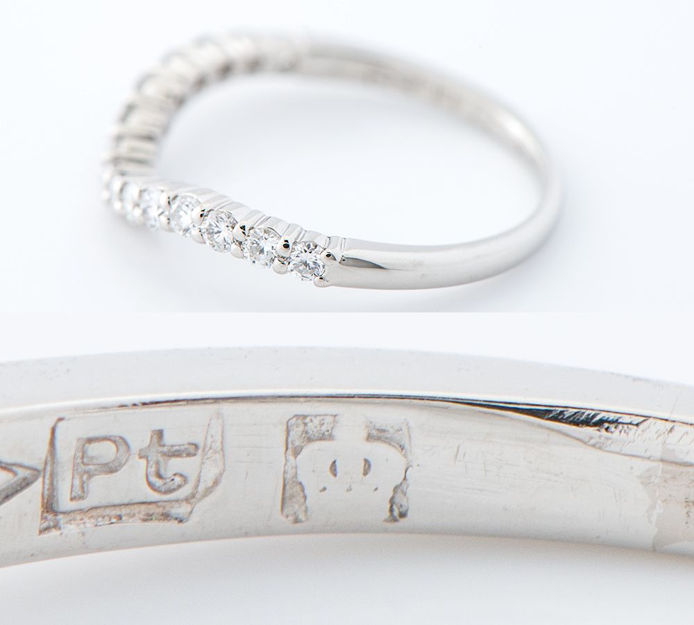 ロイヤルアッシャー ハーフエタニティ ダイヤモンド 計0.41 リング  