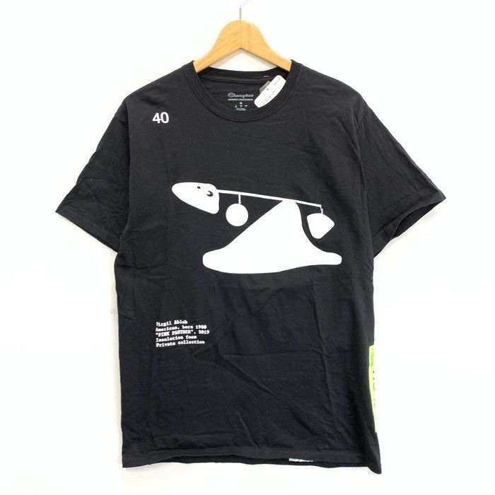 【中古品】VIRGIL ABLOH CHAMPION 半袖Tシャツ カットソー トップス ブランド 古着 サイズ：M カラー：ブラック メンズ 【142-250126-gm-39-fuz】