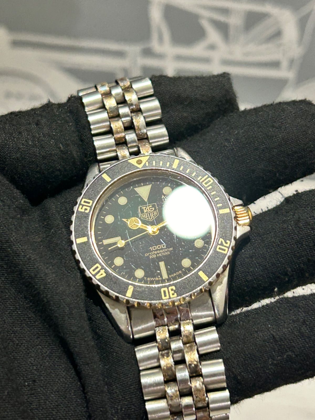 Tag heuer 37mm professional1000 980.020 タグホイヤー クォーツ 