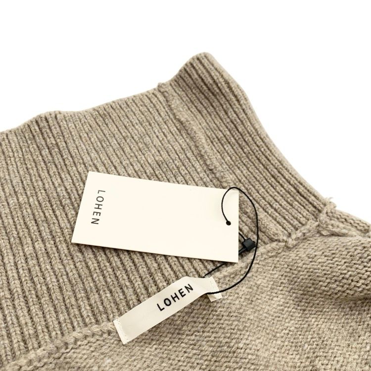 未使用品 LOHEN ローヘン スクエアカットスリーブハイネックニット