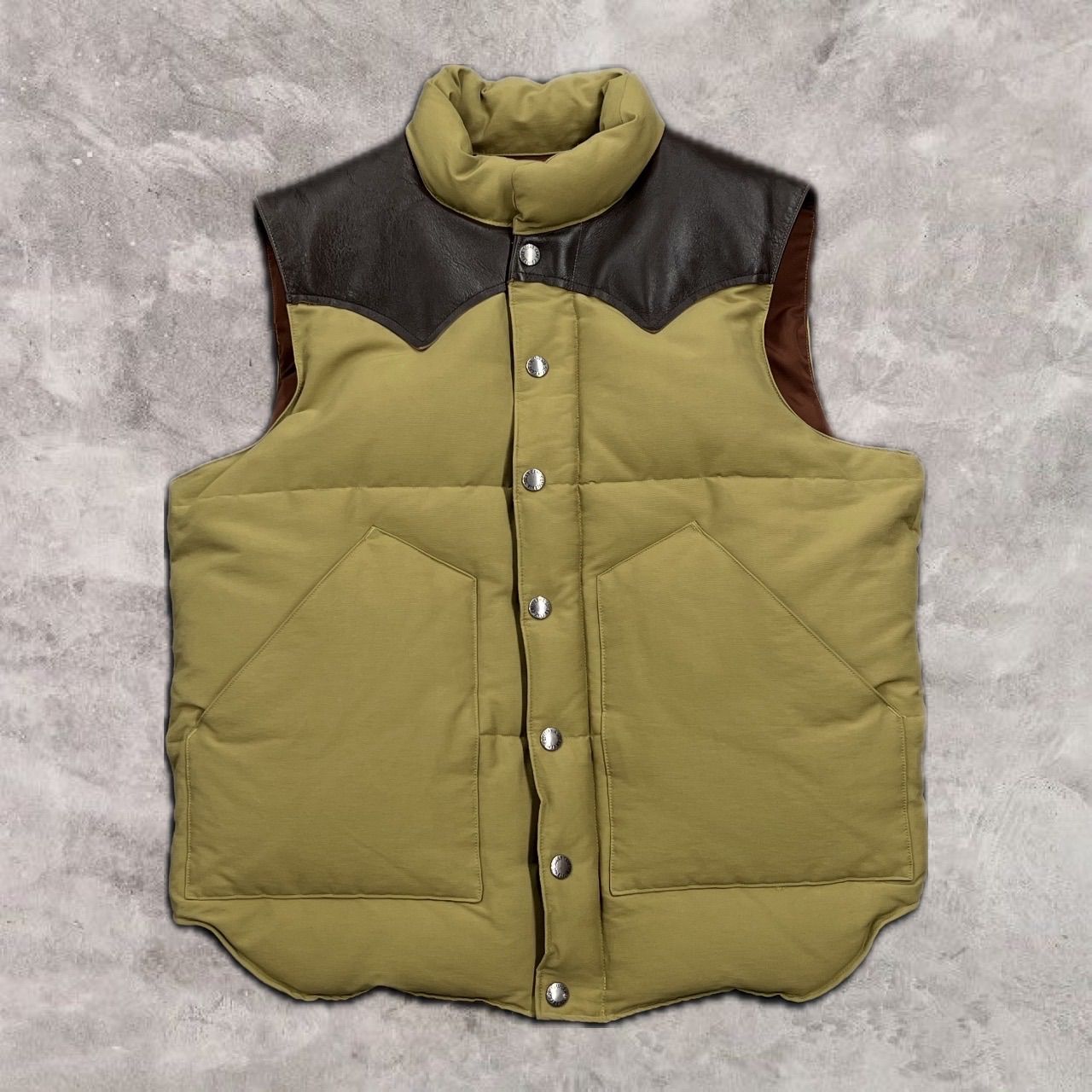 69.SUGAR CANE Leather Yoke Down Vest【併売品】