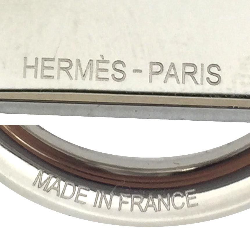 HERMES エルメス レターモチーフ スカーフリング シルバー aq8522-