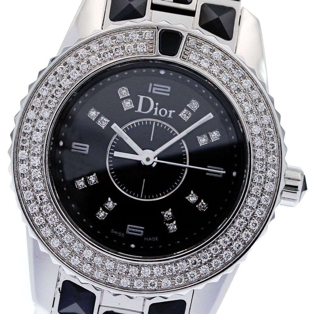 ディオール Dior CD112119 クリスタル ダイヤベゼル インデックス