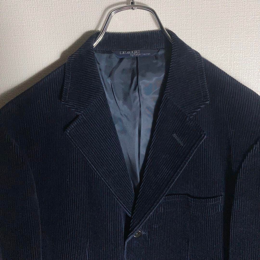 美品】RALPH LAUREN テーラードジャケット 太畝コーデュロイ 紺 - メルカリ