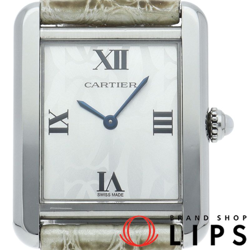 カルティエ タンクソロSM ウォッチ クリスマス限定 W1019555 SS/革  