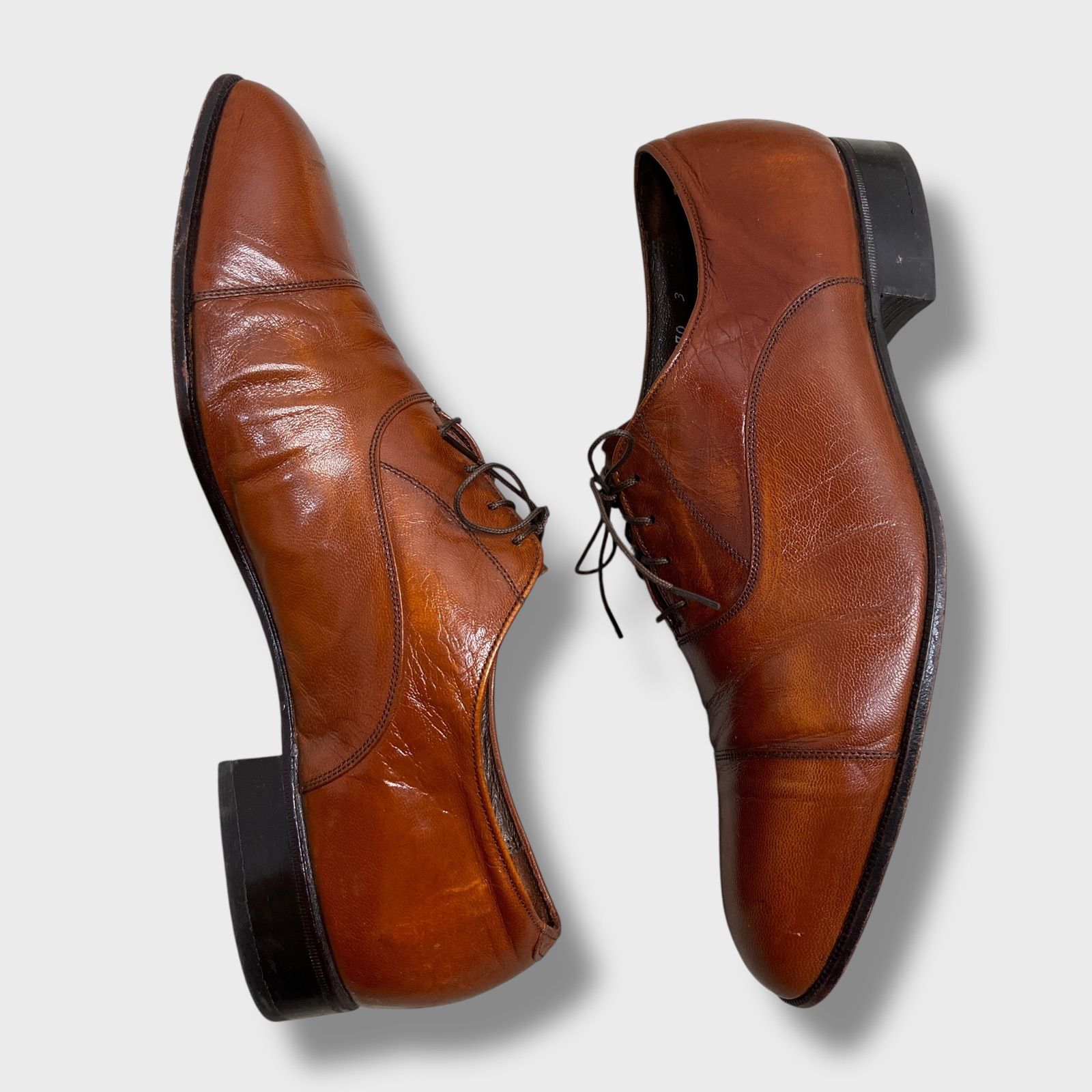 【即決】FLORSHEIM★27cm レザービジネスシューズ 黒 フローシャイム 革靴 メンズ 皮靴 ウィングチップ US9D 本革 ドレス 本皮 メダリオン 27cm Florsheim フローシャイム Imperial プレーントゥ ゾウ革 | armee