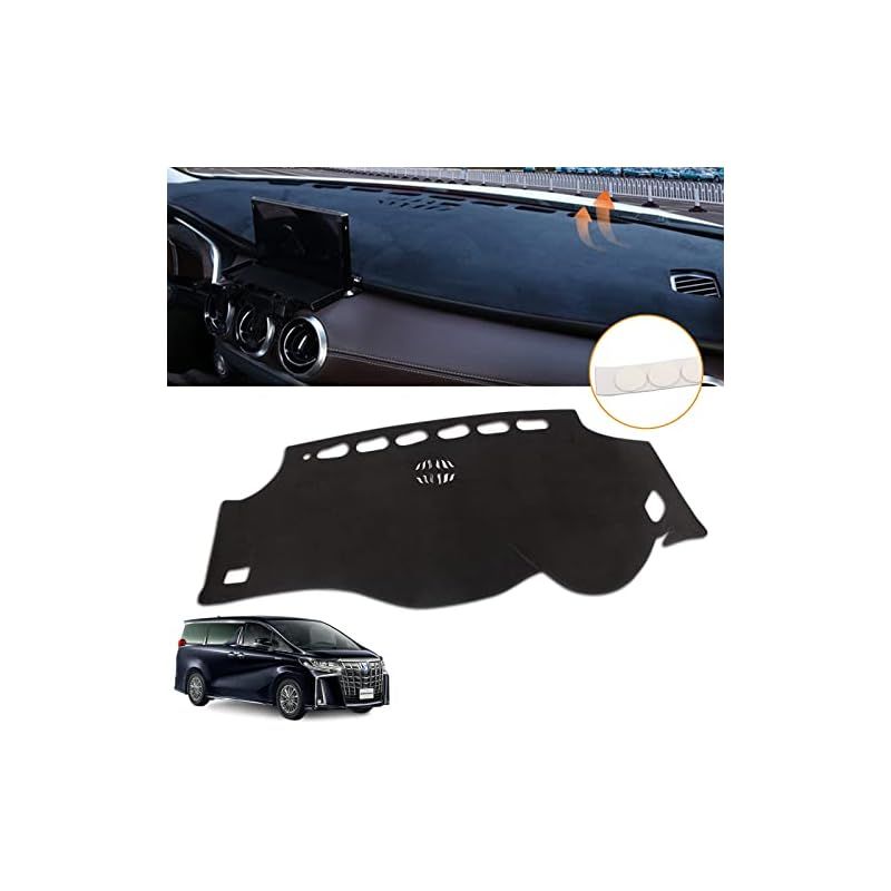 VEHSUN ダッシュボードマット トヨタ ALPHARD アルファード VELLFIRE ヴェルファイア AH20系 専用 2008～2015 両面テープ付き スエード素材 車 ダッシュボードカバー ANH20 GGH20 車内 保護マット 内装パー