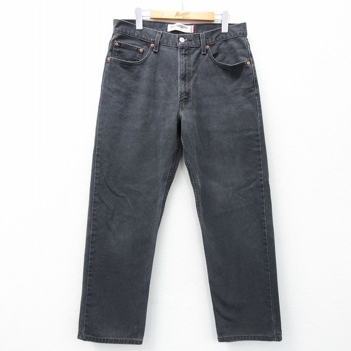 W34/古着 リーバイス Levis 550 メンズ コットン 黒 ブラック