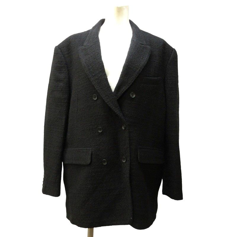 ライト WRYHT 23AW SIDE SLIT SWING JACKET ジャケット ブレザー ワイドラペル スリット 本切羽 ジョー取扱い 232WT-JK01 黒 ブラック 2 約M BL4