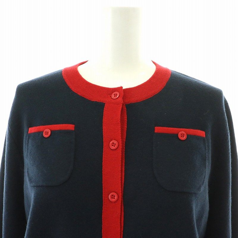 キャバン CABaN トゥモローランド コットンカシミヤバイカラークルー