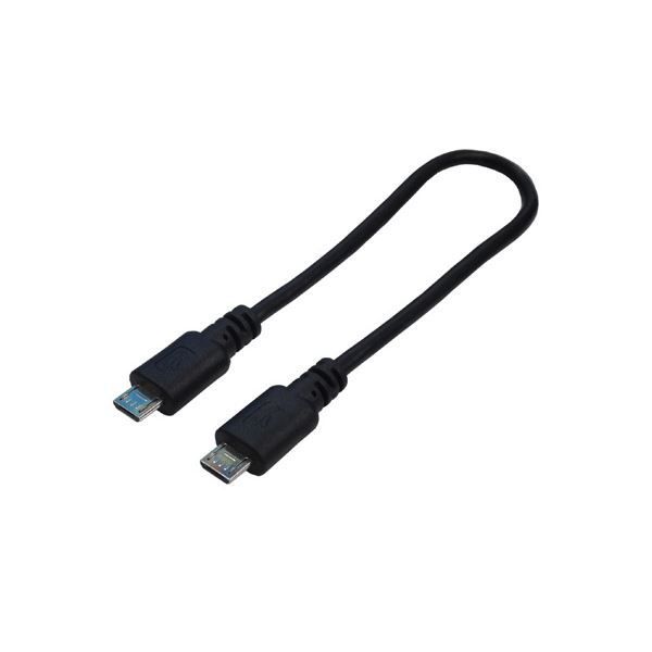 (まとめ)変換名人 USBケーブル20 micro(オス)to micro(オス