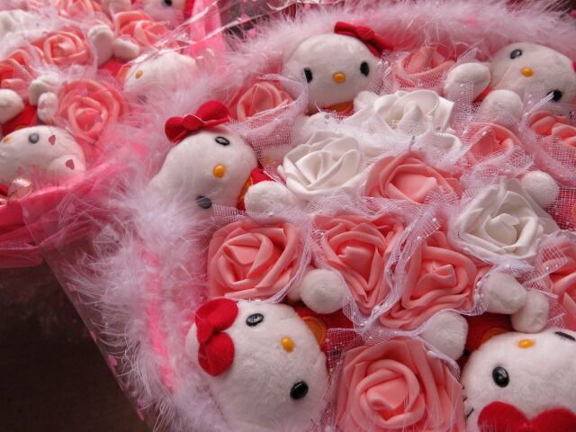 奮闘 ホワイトデー お返し キティ 花束 フラワーギフト キティ いっぱい入り キティ ブーケ プレゼント フラワーギフト 未開封品