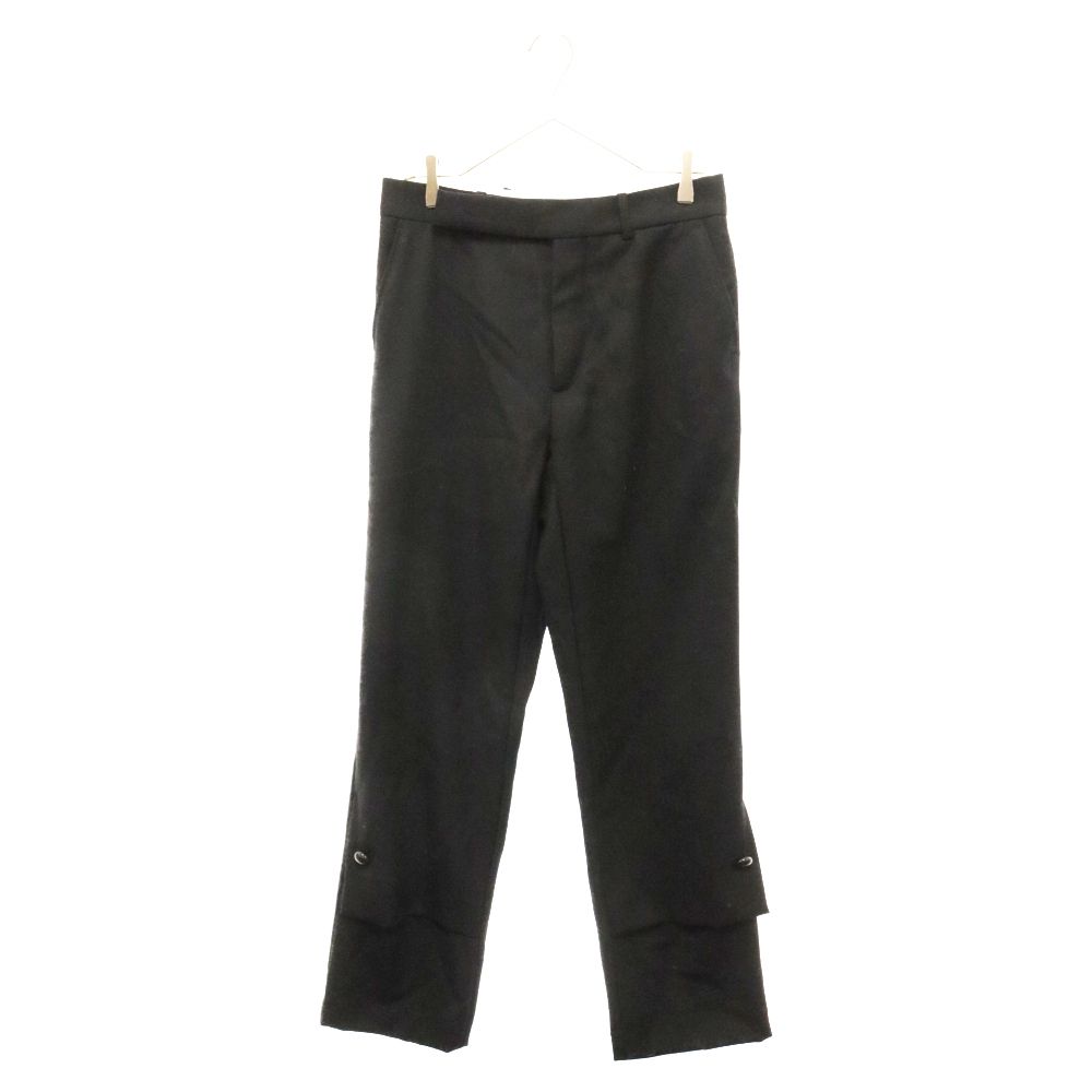 NAMACHEKO (ナマチェコ) 20AW HIRSE FLAP TROUSERS ノータック フラップ トラウザー スラックス ブラック
