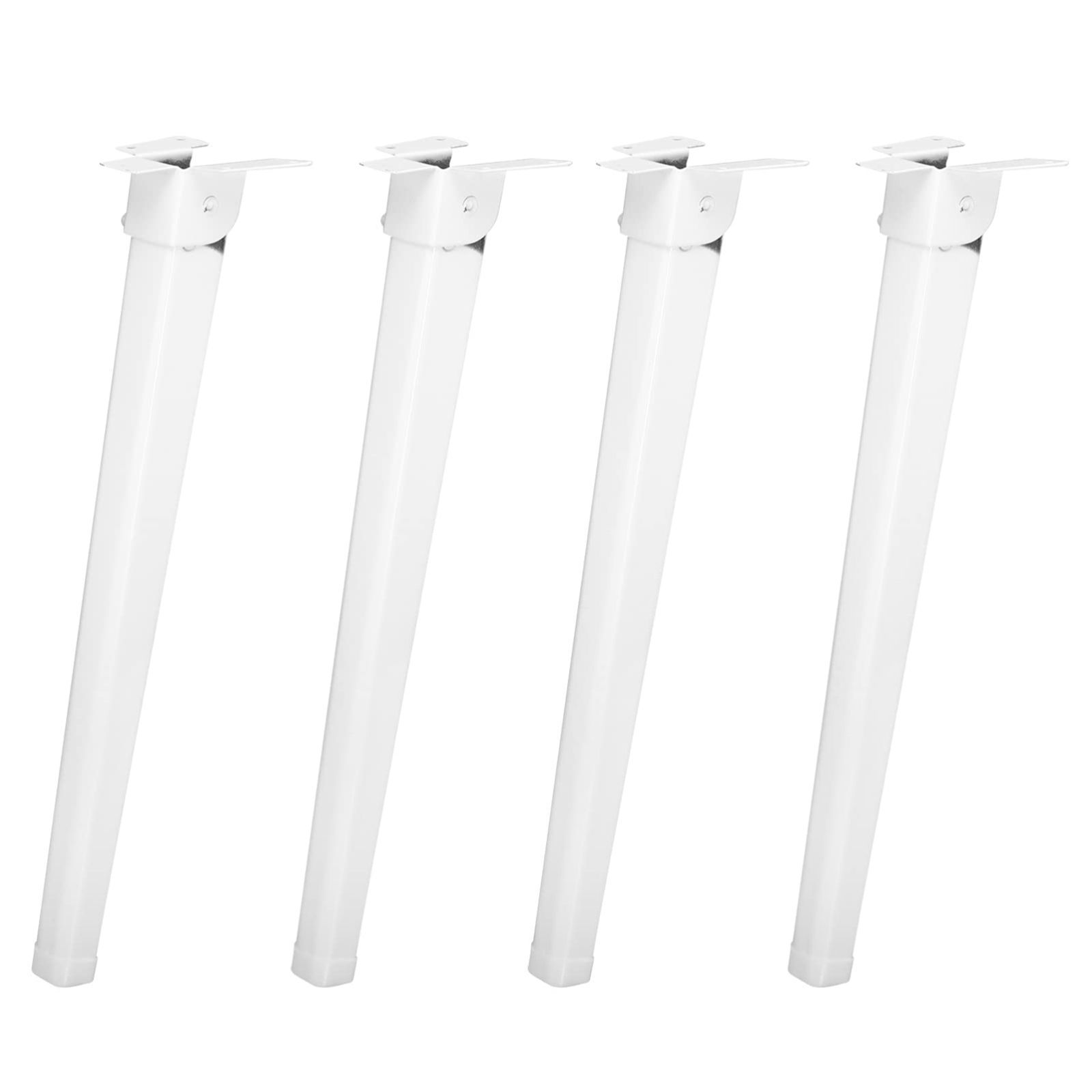 28x8cm_ホワイト YARNOW 4個折りたたみラップトップテーブル脚メタルデスク脚交換正方形のベッドテーブル家具交換部品