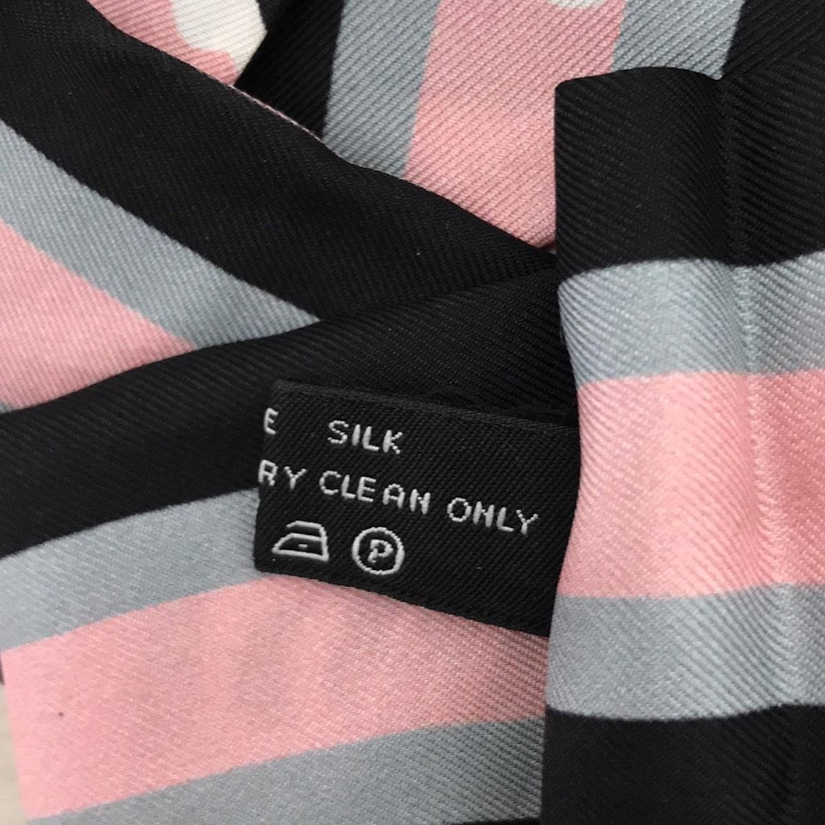 シャネル CHANEL - 黒×ライトピンク×マルチ リボンスカーフ/ヘアバンド  