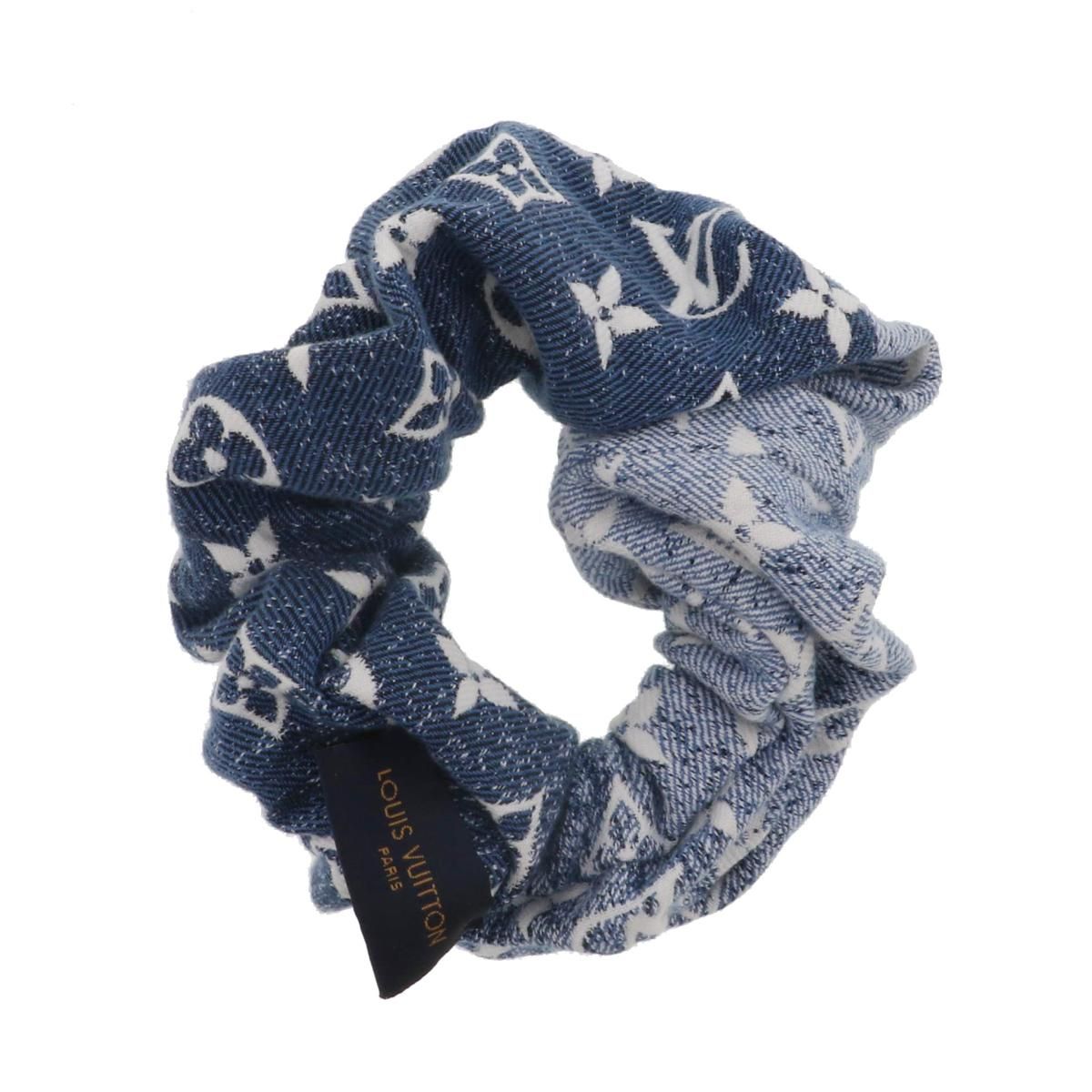 ルイヴィトン ヘアゴム シュシュ モノグラム＆デニム柄 M77011 楽天