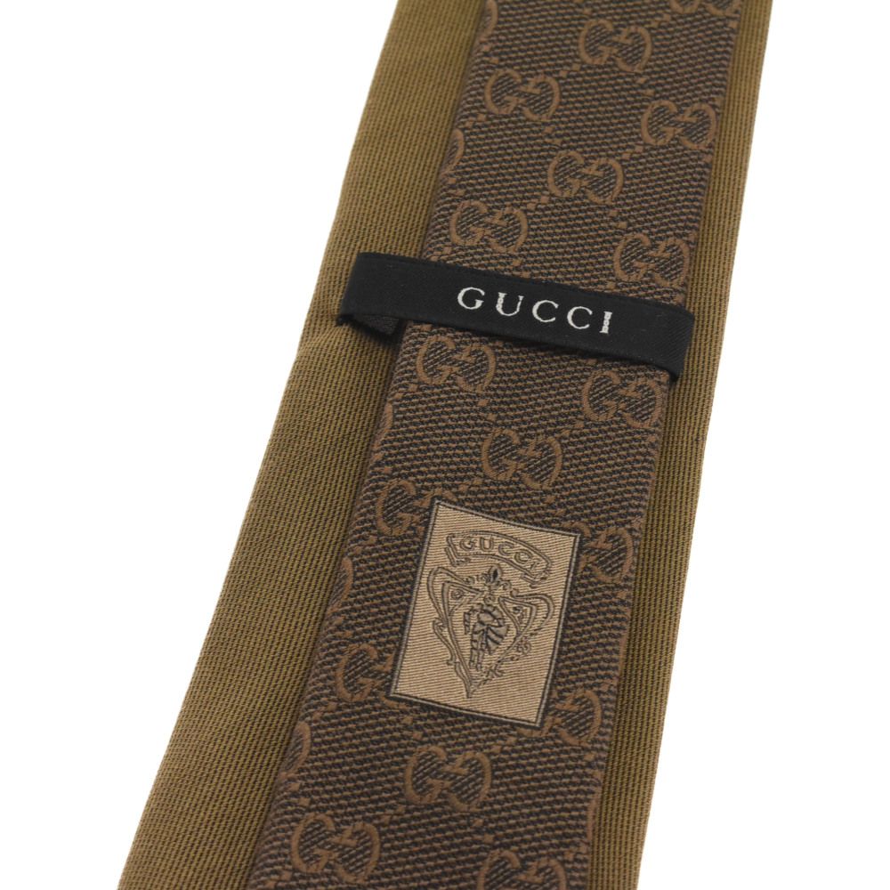 GUCCI (グッチ) GG柄シェリーラインネクタイ ベージュ - メルカリ