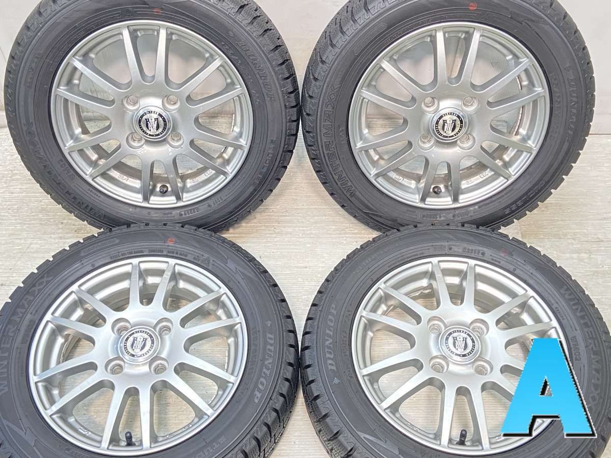 155/65R13  nダンロップ ウィンターマックス WM02 n　 NIRVANA n13x4.0 42 100-4穴 n中古タイヤ スタッドレスタイヤ ホイールセット 4本セットn w13240810902