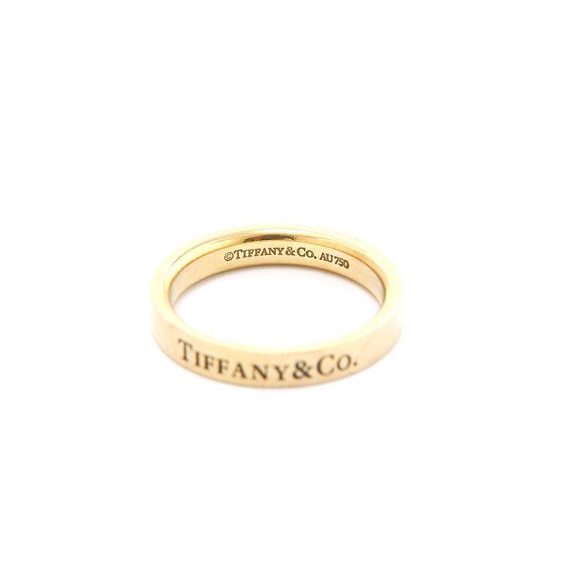 ティファニー TIFFANY&Co. フラットバンドリング YG AU750 3.3g 47サイズ 9号 リング・指輪