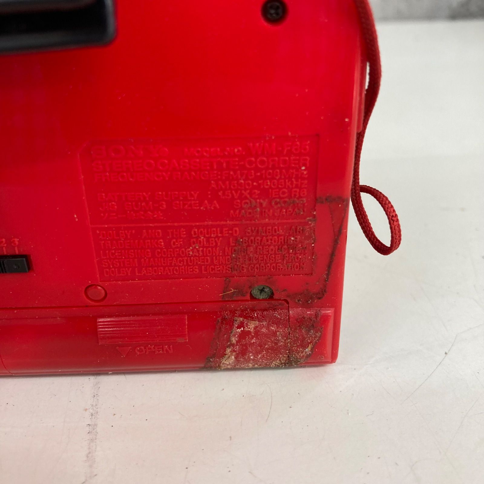  SONY ソニー ステレオカセットレコーダー WM-F 65 レトロ カセットプレーヤー ポータブルプレーヤー