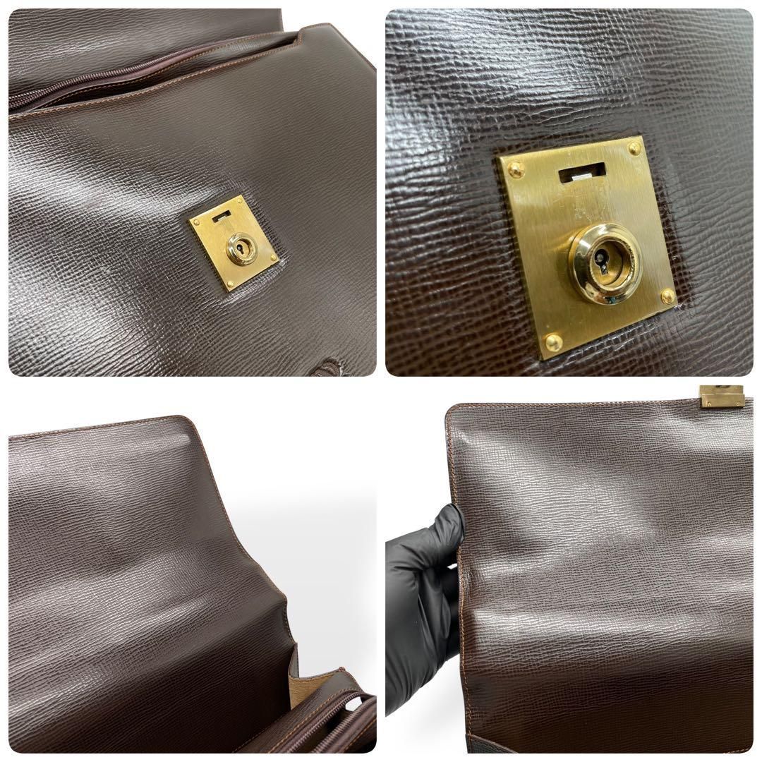 極美品　LOEWE ロエベ　ブリーフケース　ビジネスバッグ　アナグラム　ブラウン 極美品 LOEWE ロエベ ブリーフケース ビジネスバッグ アナグラム
