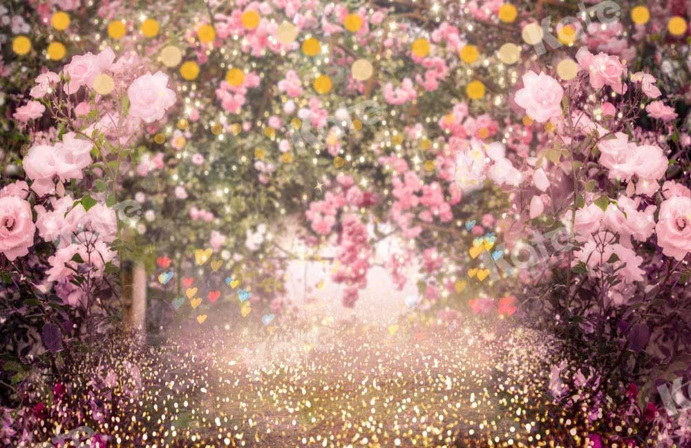 2.2X1.5mピンク桜撮影背景幻の花フォトスタジオの背景結婚式のスタジオの背景 Kate