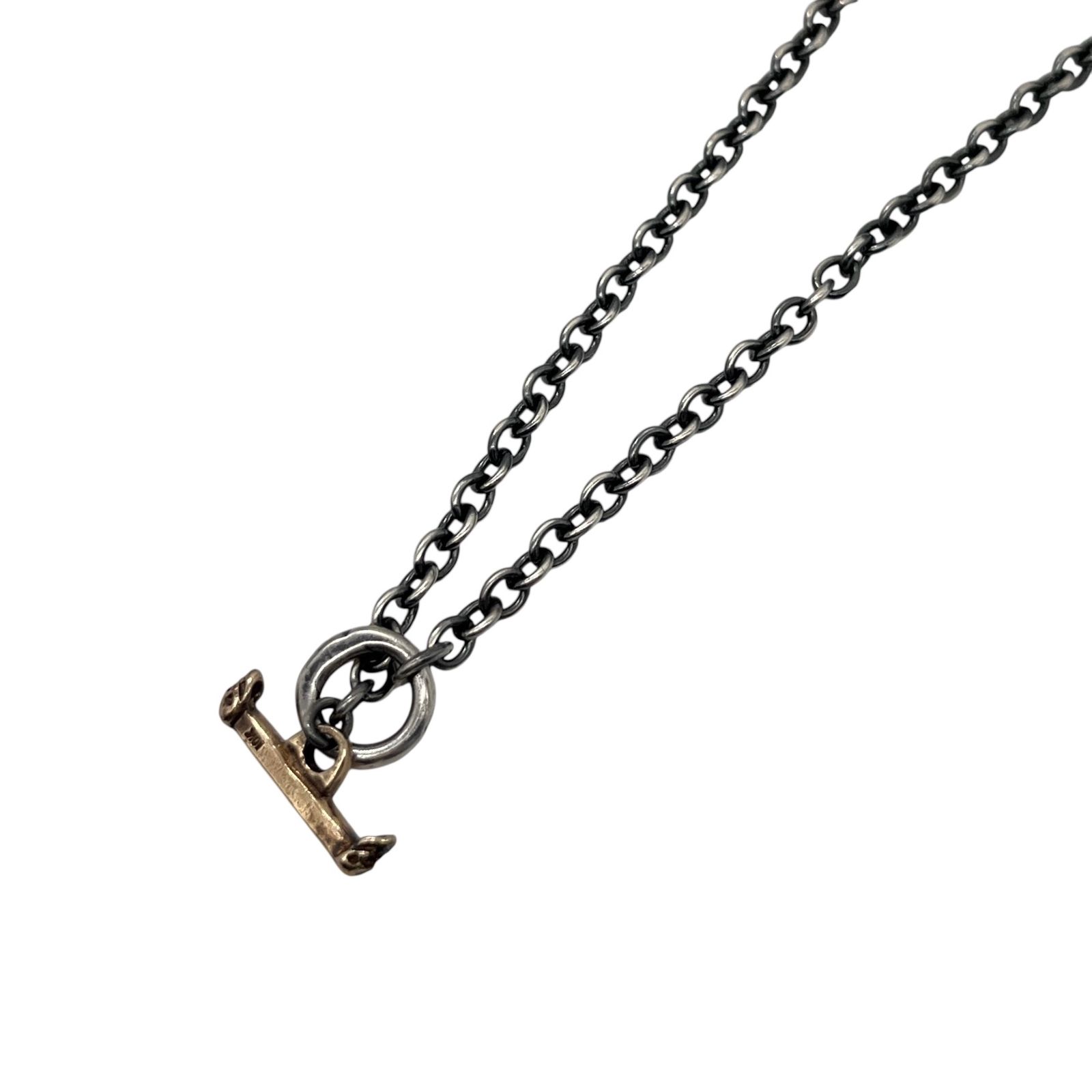 Gaboratory ガボラトリー ネックレス 925 10K スカル Tバー