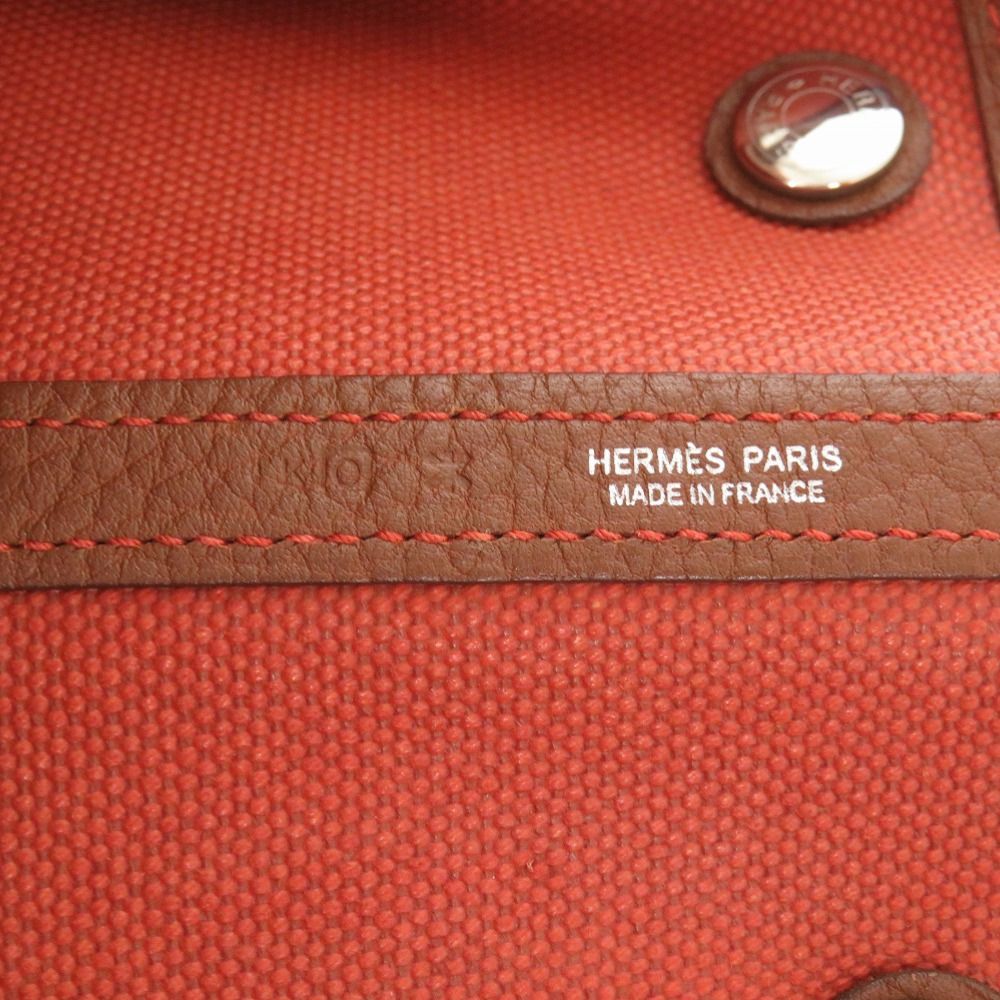 エルメス ガーデンパーティPM トワルオフィシエ ネゴンダ ポティロン □O刻印 トートバッグ 0858 HERMES