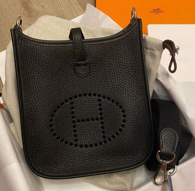 【HERMES】エヴリンTPM/ノワールフェルト/シルバー金具 HERMES エルメス エブリンTPM Z刻印 フェルト×パラジウム
