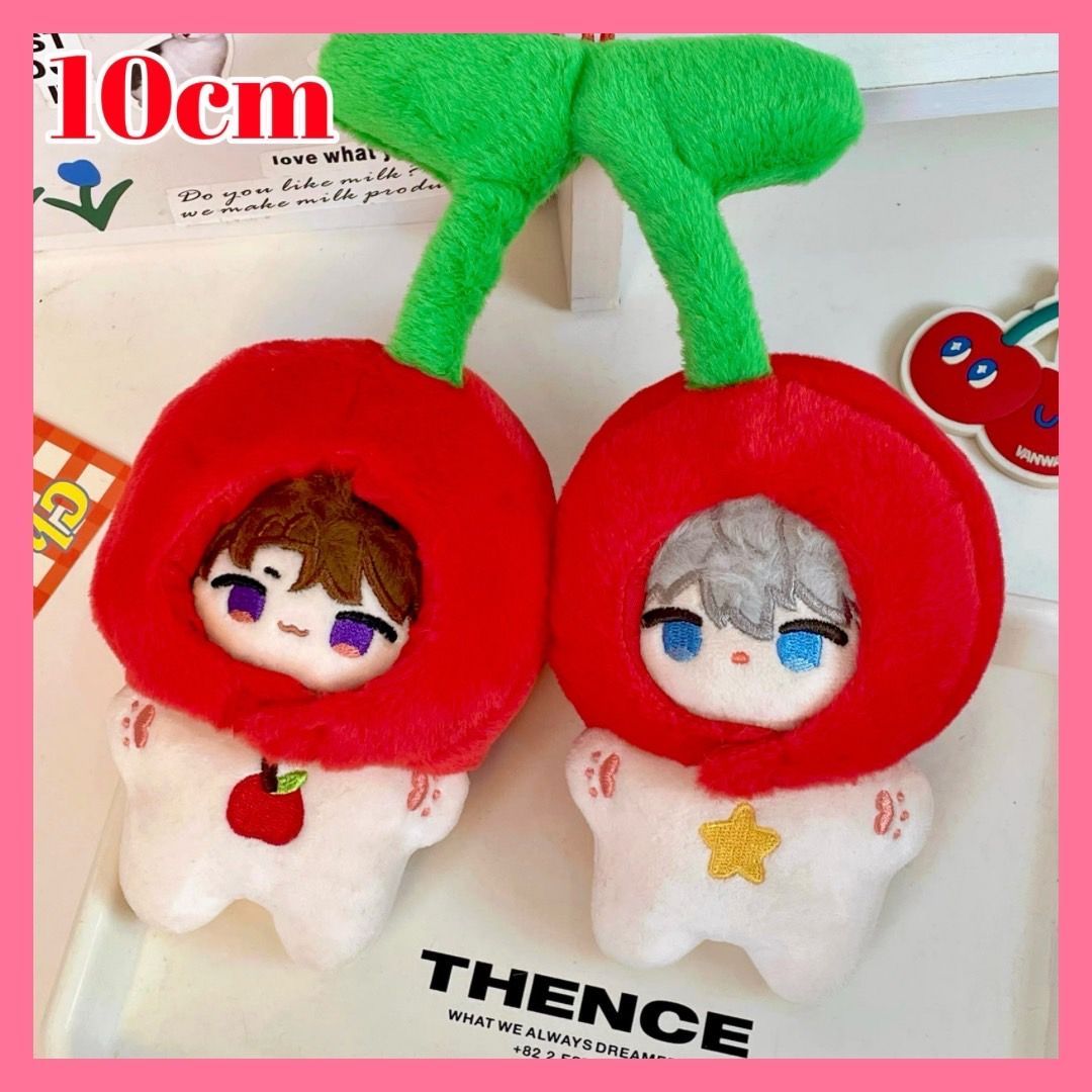 10㎝ ちびぐるみ にじぱぺ ぬい服 さくらんぼボンネット ピンク