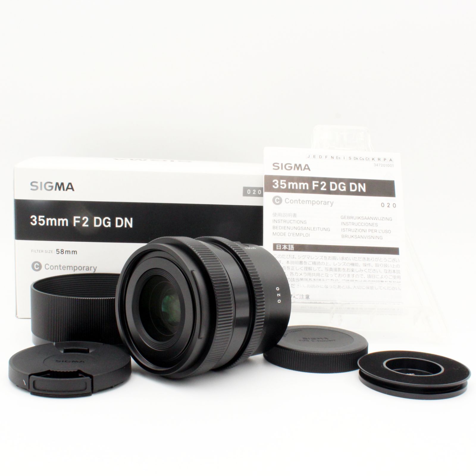 元 き付属品完備 級 SIGMA Contemporary 35mm F2 DG DN ソニーE用|フルサイズ対応 6508