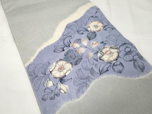 平和屋着物○九寸開き名古屋帯 手描き 辻が花 鬼しぼ縮緬 正絹 逸品