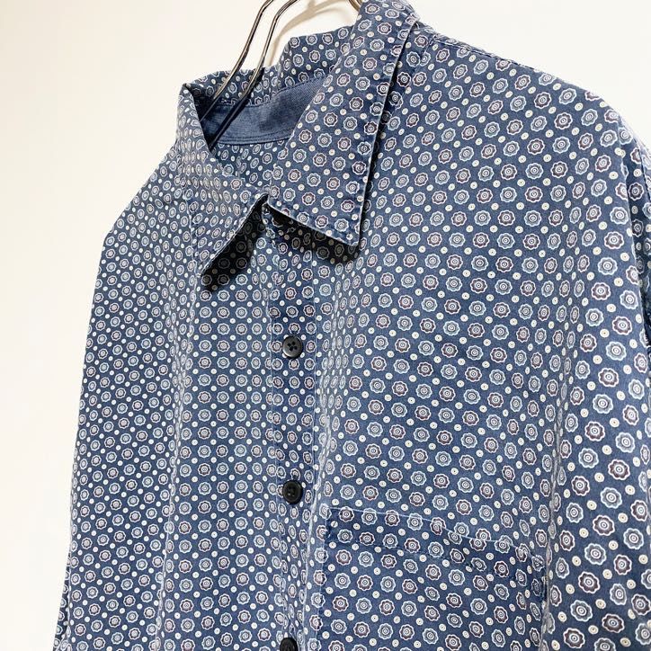 古着 used VAN HEUSEN ヴァンヒューゼン 長袖柄シャツ 幾何学模様 