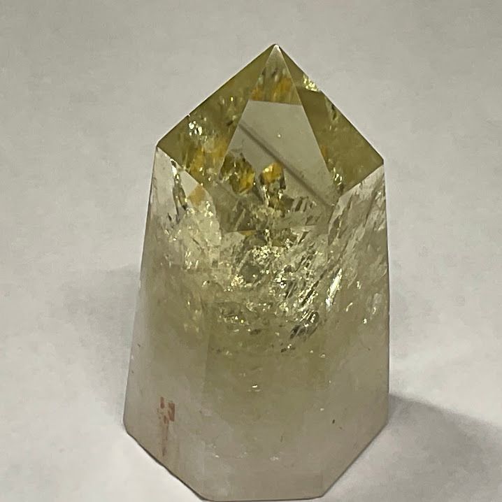 【中古】水晶シトリン　ポイント　ファントム入り　95g　