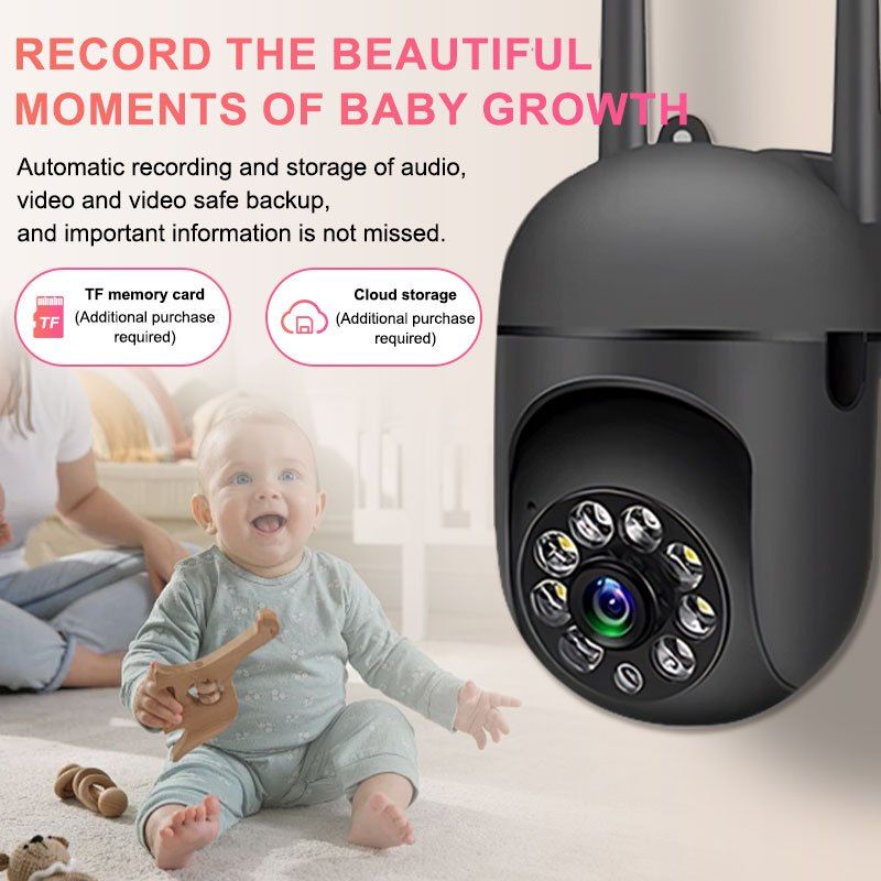 アラームプッシュ＆モバイルデテンション付きのワイヤレスWiFiセキュリティカメラ4個セット -