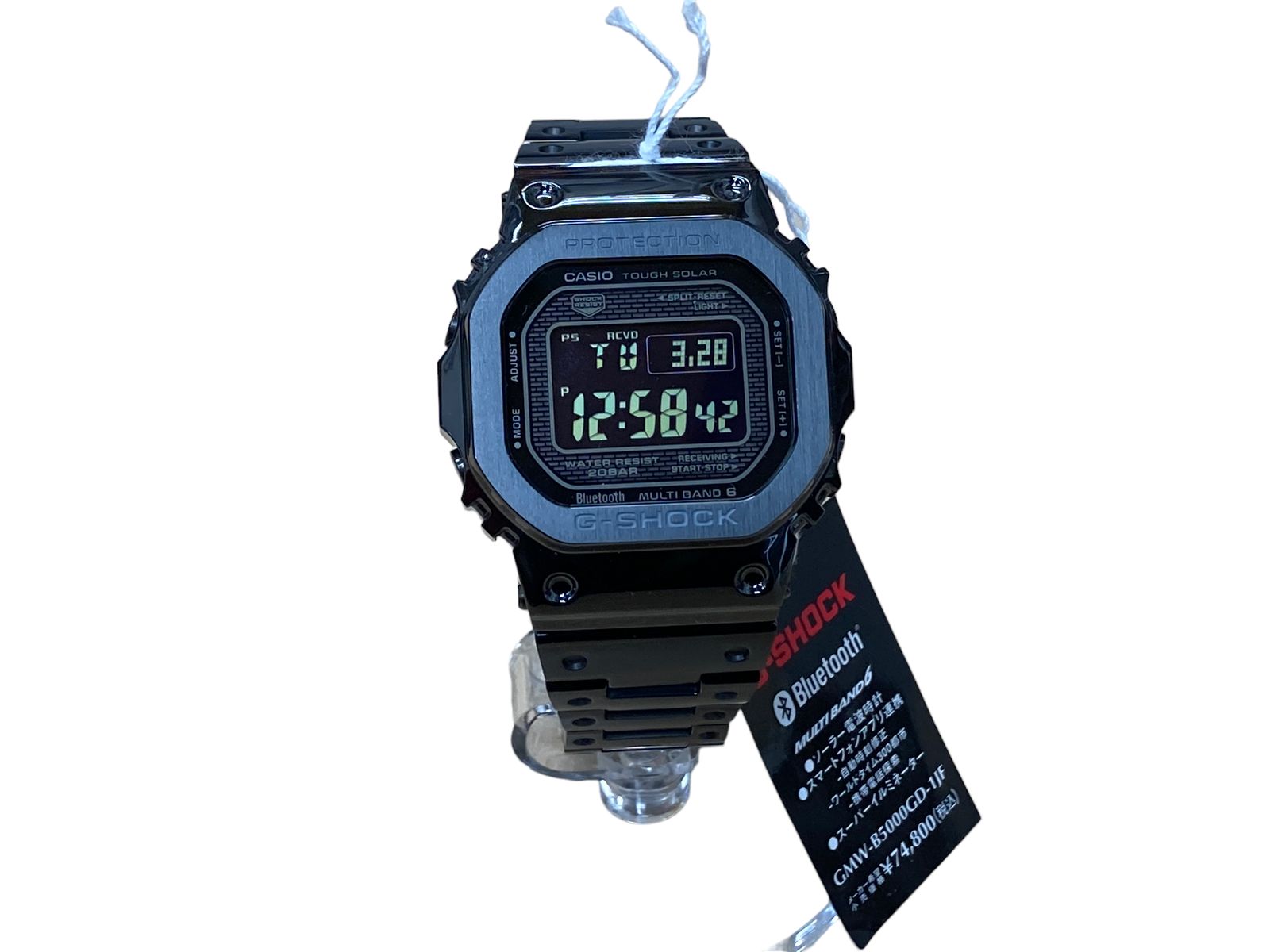 CASIO カシオG-SHOCK Gショック デジタル腕時計 Bluetooth搭載 フルメタル 電波ソーラー GMW-B5000GD-1JF  ブラック メンズ /027