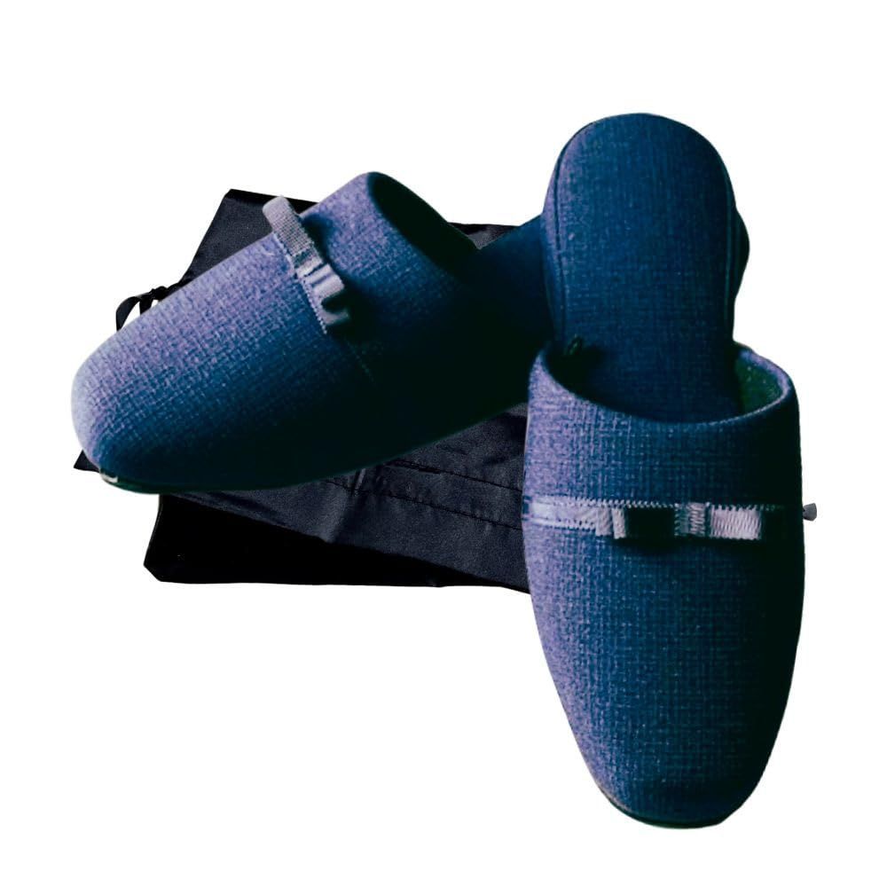 【人気商品】[Homarina] お受験 スリッパ メンズ レディース 上履き ルームシューズ フォーマル 黒 父親 母親 袋付