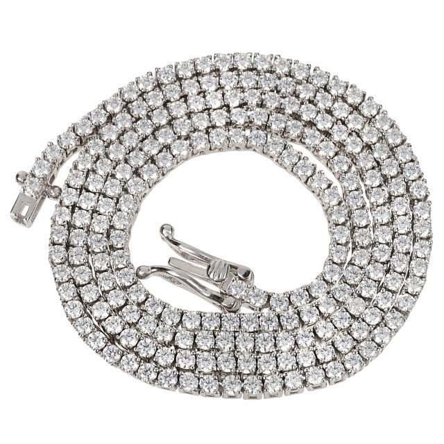 と*と様 【証明書付き】モアサナイト 925Silver テニスネックレス　最高 モアサナイト ネックレス Moissanite テニスネックレス シルバー