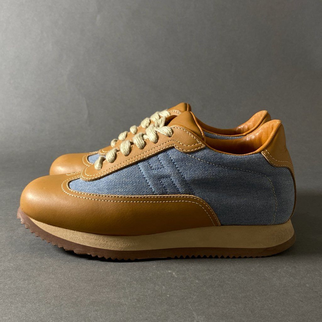 2h3 《美品》 HERMES エルメス Quick Leather Sneakers クイック